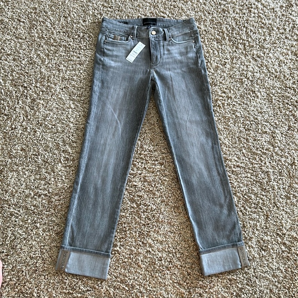 New!!!  Light gray cropped jeans. Perfect light weight material for the summer!